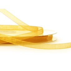 Organza Ribbon , Gold, 1/4 Inch x 25 Yards (1 Spool) SALE ITEM